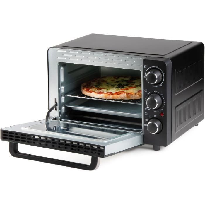 DOMO Mini Electric Oven - DO807GO - 20 L - Black - Top and Bottom Heat - 120 min Timer - 1300W