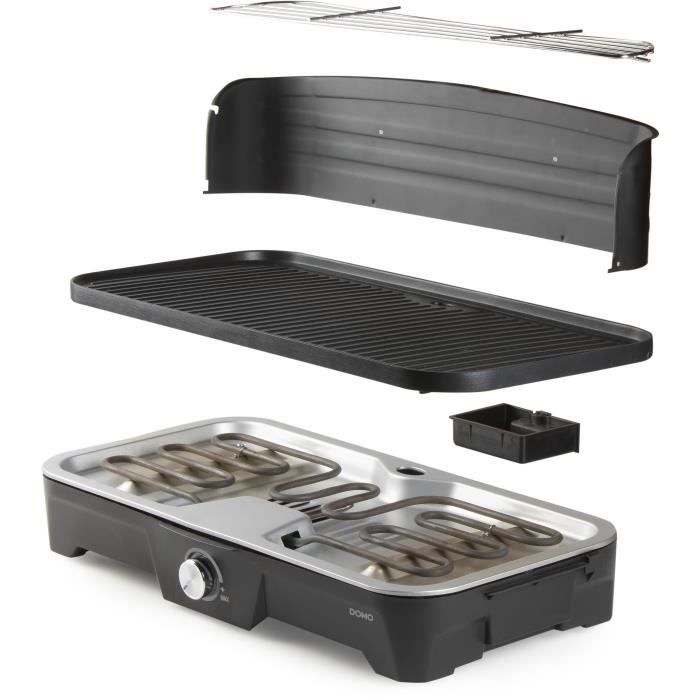 DOMO electric barbecue - table grill DO9260G - cooking surface 50 x 25 cm - 2200 W