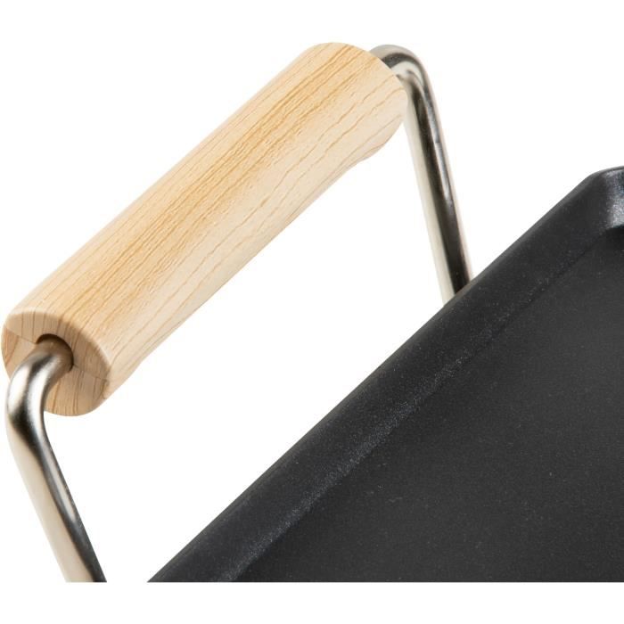 Family XL Plancha Grill – 70 cm, Wood-Look Handles, 1800W