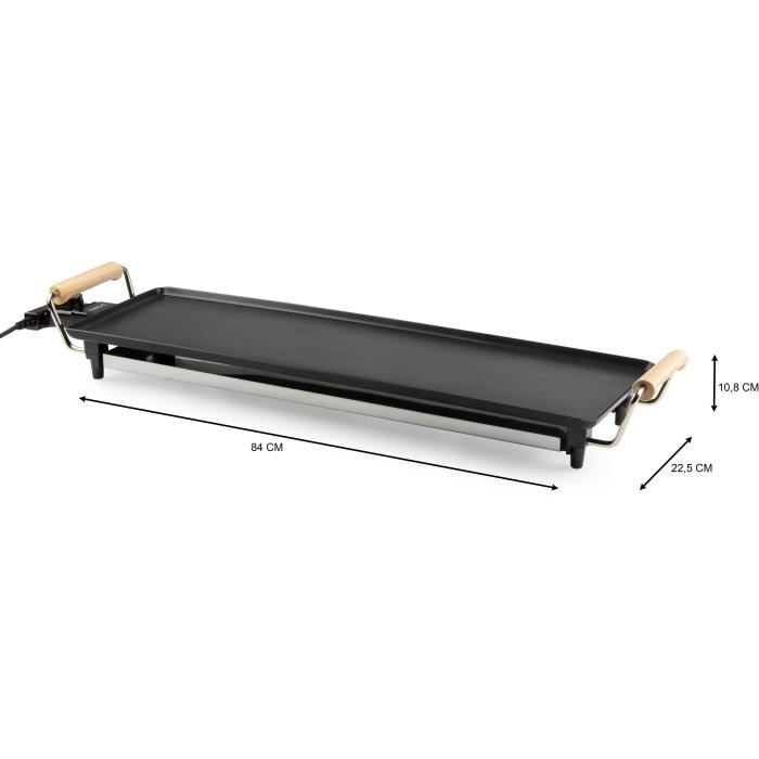 Family XL Plancha Grill – 70 cm, Wood-Look Handles, 1800W