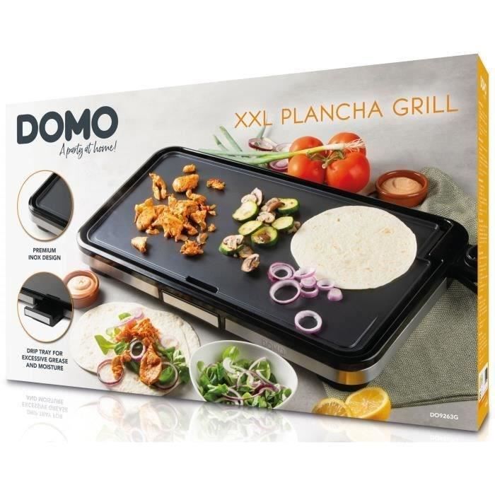 DOMO DO9263G XXL Griddle Grill – 2200W, Stainless Steel Surface 55 x 30.5 cm