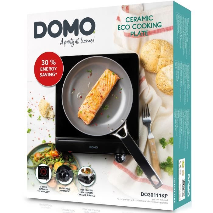 DOMO Ceramic Hob - 1 Burner - 25.3 x 28.7 x 7 cm - DO30111KP