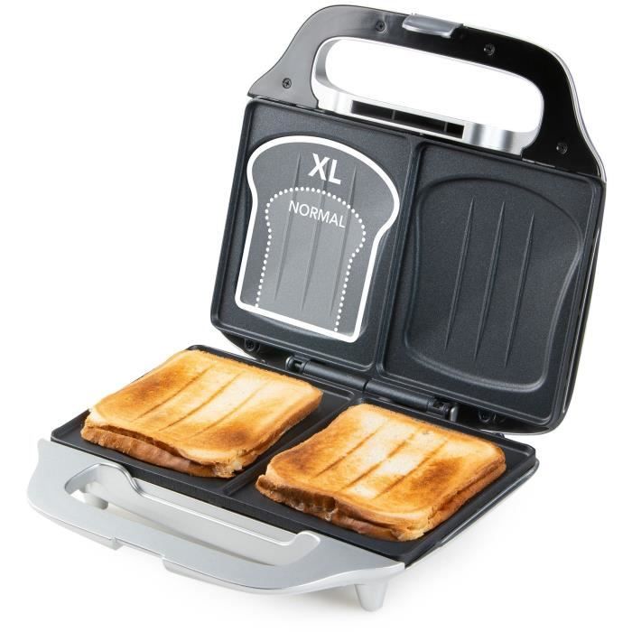 Sandwich Maker – Non-Stick Plates, 900W, for 2 XL Sandwiches (25 x 15 cm) 900-Watt-Leistung