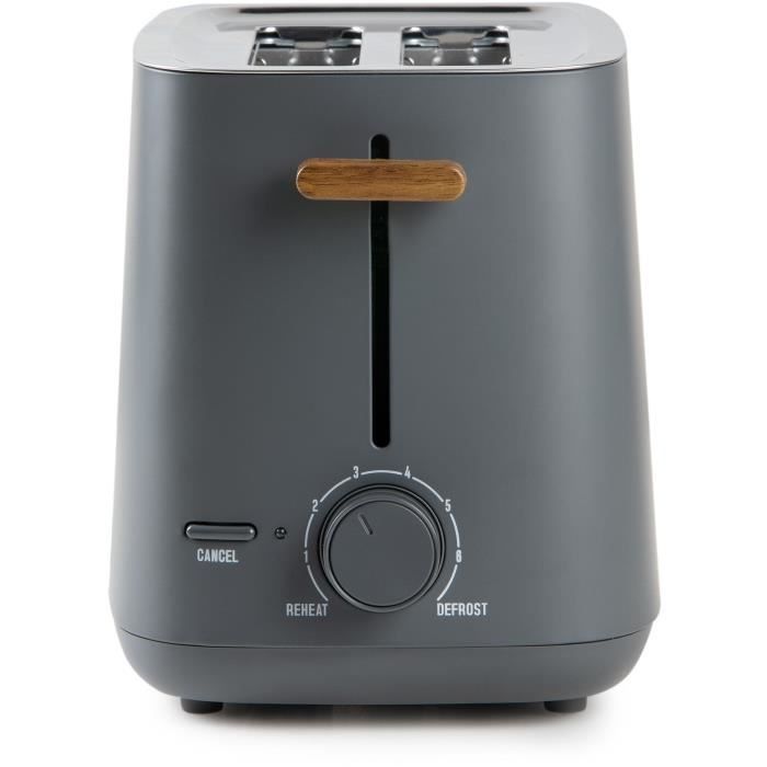 DOMO Electric Toaster - 1000 W - 2 Slots - Black - DO965T