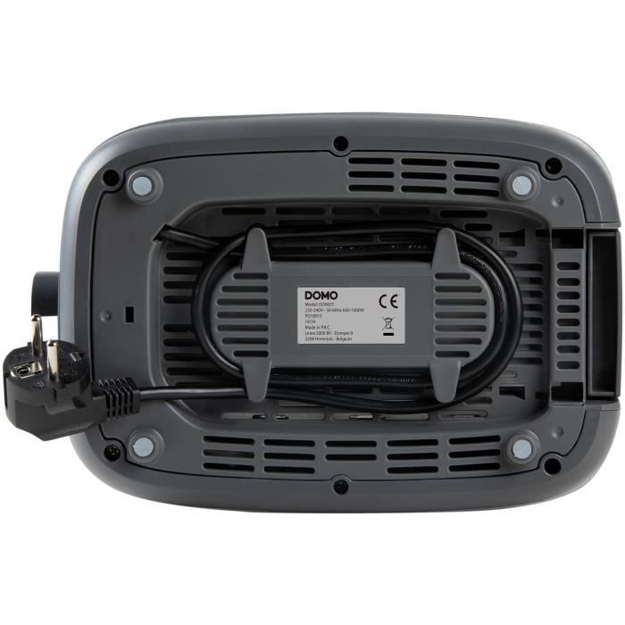DOMO Electric Toaster - 1000 W - 2 Slots - Black - DO965T