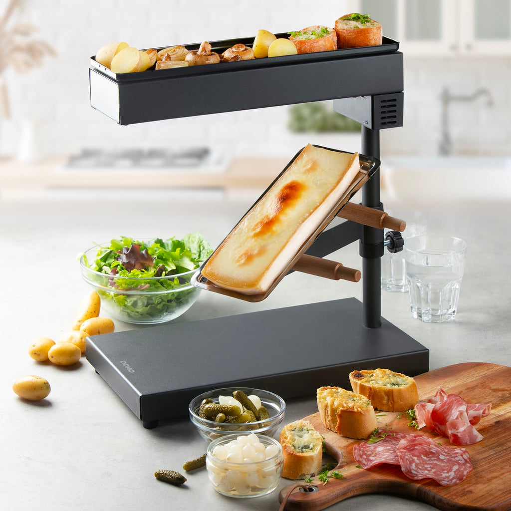 DOMO Raclette Grill - DO1145RC - Traditional Raclette - PFAS-Free Coating - 1000W