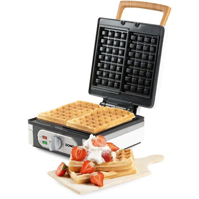 Waffle Maker - DOMO - DO9274W - 1400 W - 2 XL Waffles - White