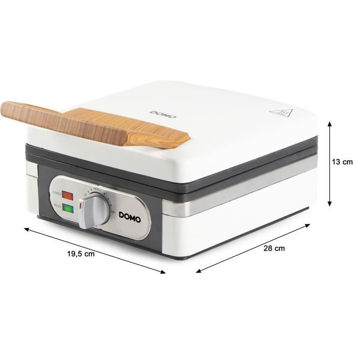 Waffle Maker - DOMO - DO9274W - 1400 W - 2 XL Waffles - White