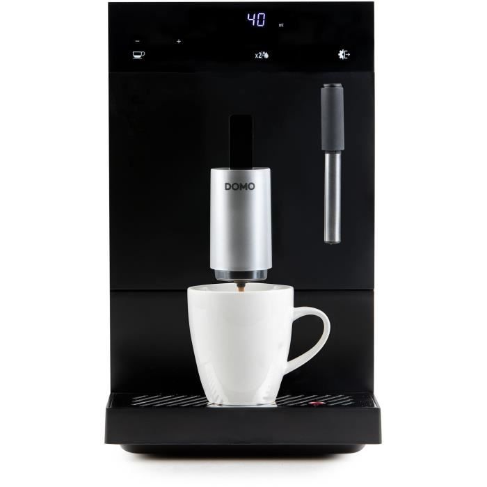 DOMO DO1150K Automatic Espresso Machine with Grinder - 1350 W - 19 Bar - Black