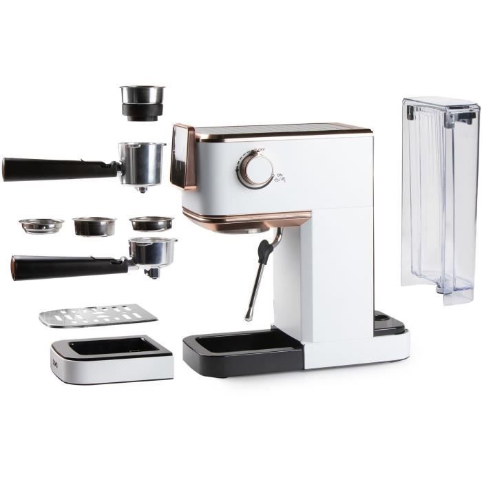 DOMO DO746K 3-in-1 Espresso Machine - 1350W - 20 Bar - White/Pink