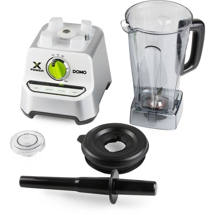 DOMO XPOWER Blender - DO747BL - 1500 W - 2 L - Gray