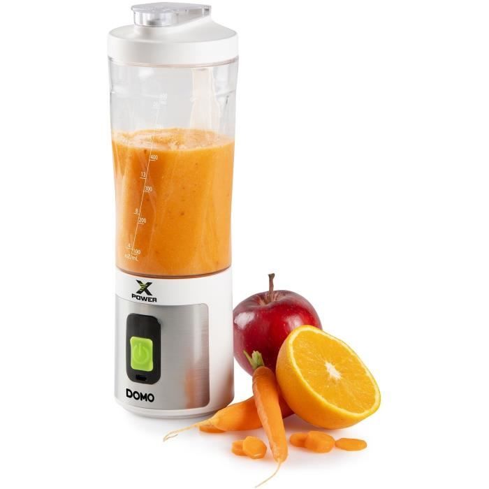 DOMO Portable Blender - DO752BL - 120W - 600 ml - Cordless - White
