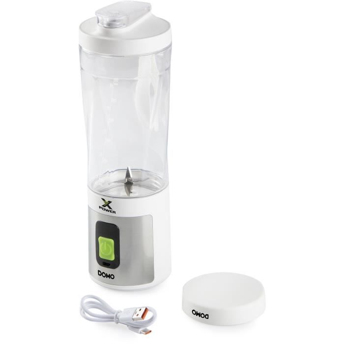 DOMO Portable Blender - DO752BL - 120W - 600 ml - Cordless - White