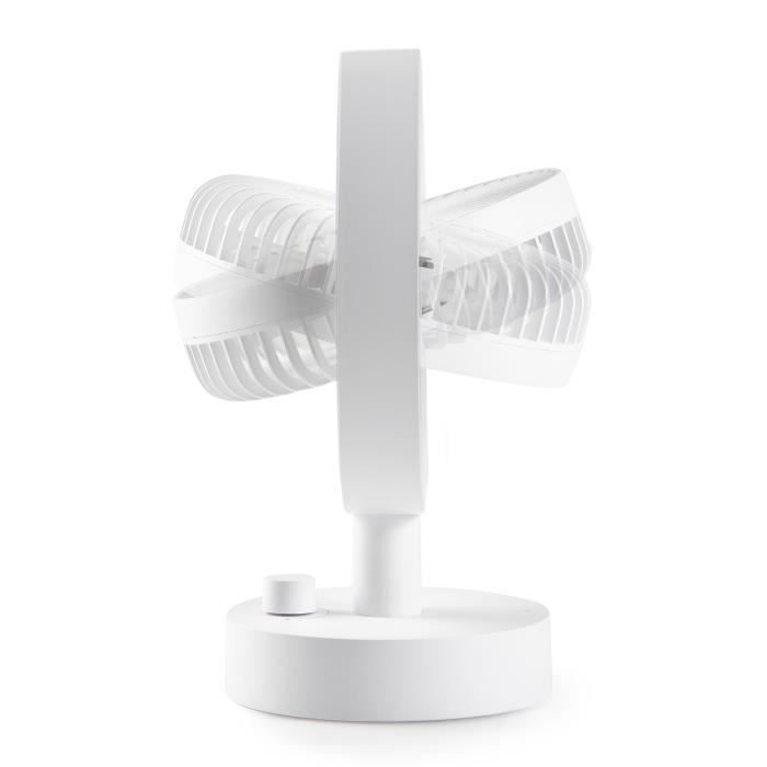 Ventilateur de table - DOMO - Li-ion batt. 5V - Rechargeable USB - Diametre 15 cm - 10 vitesses