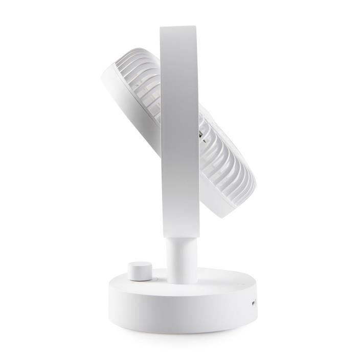 Ventilateur de table - DOMO - Li-ion batt. 5V - Rechargeable USB - Diametre 15 cm - 10 vitesses