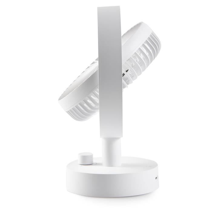 Ventilateur de table - DOMO - Li-ion batt. 5V - Rechargeable USB - Diametre 15 cm - 10 vitesses
