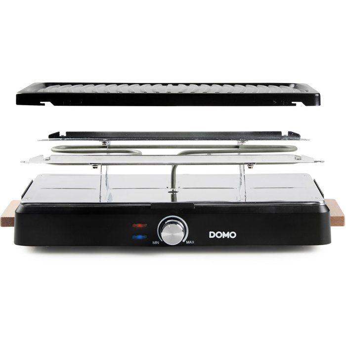 DOMO DO9294G Raclette Grill – Ideal for 8 Guests, Non-Stick Plate, Adjustable Thermostat