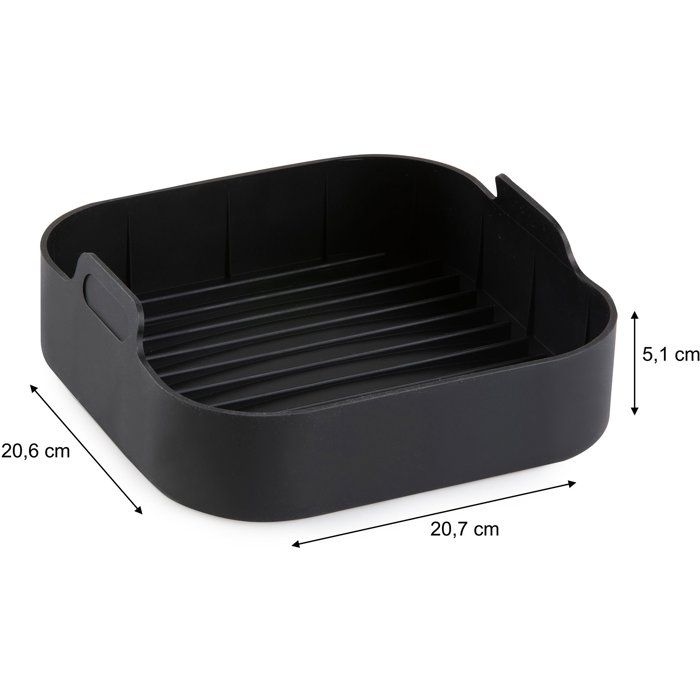 DOMO AirFryer Accessories Set - 12 Pieces - Black - Compatible with 6 L Models