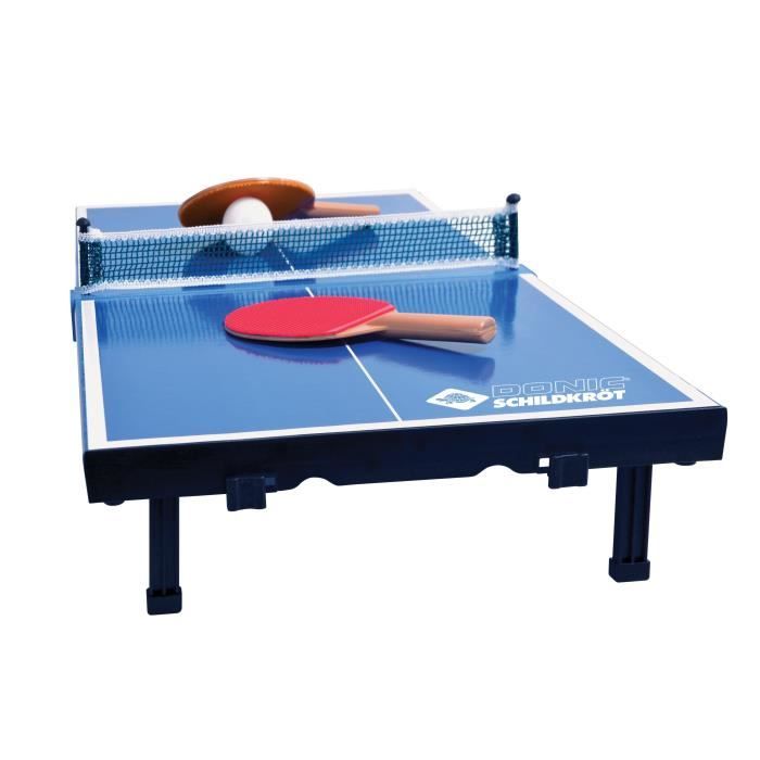 SCHILDKRÖT Mini Ping Pong Table Set - 68x33x9 cm - 2 Mini Rackets