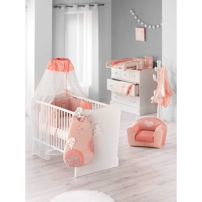 Changing Mat with Cover - Bunny Design - Pink - 50 x 75 cm