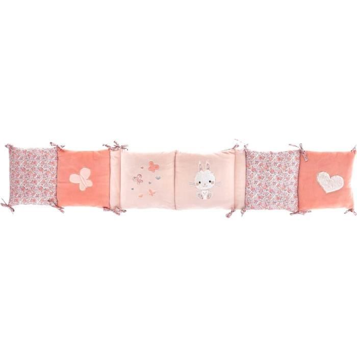 DOMIVA Lapinou Bedspread - 100% Polyester Microfiber - Adaptable - Pink - 30x180 cm