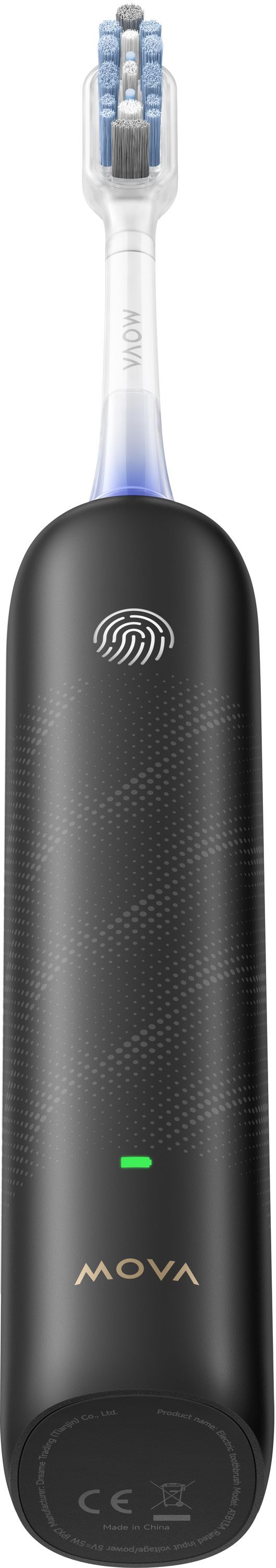 MOVA Electric Toothbrush - FRESH PRO - Black - Oscillating-Rotating Pulsating