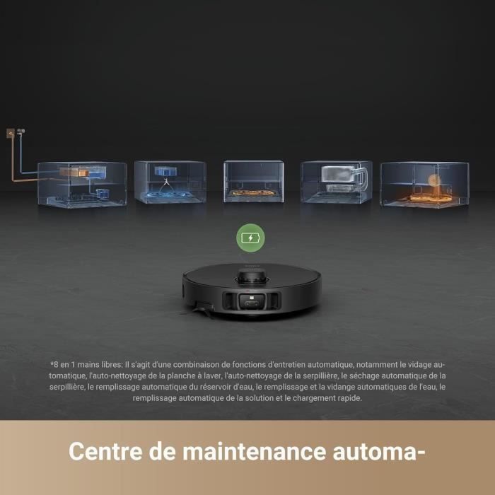 DREAME X40 Master - Robot Vacuum Cleaner - 12000 Pa Suction Power - 4.2 L Dustbin - Compact 8-in-1 Base Station