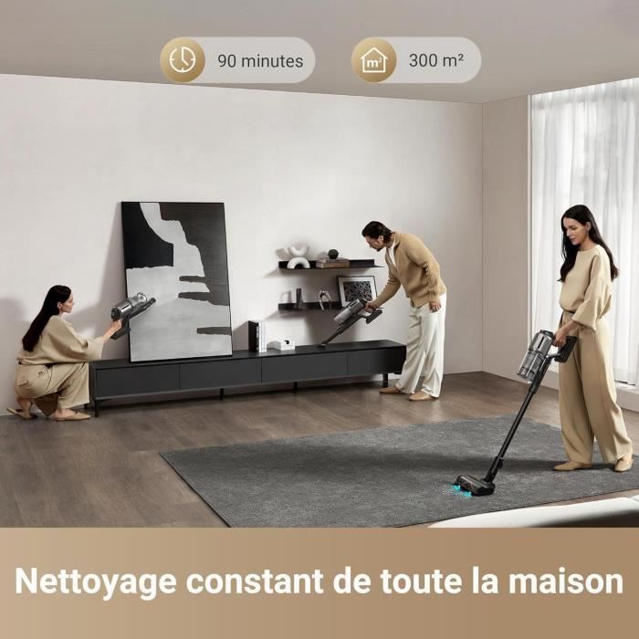 DREAME Z30 Cordless Stick Vacuum Cleaner - 310 AW Power - 90 Min Runtime - Dust Detection Technology