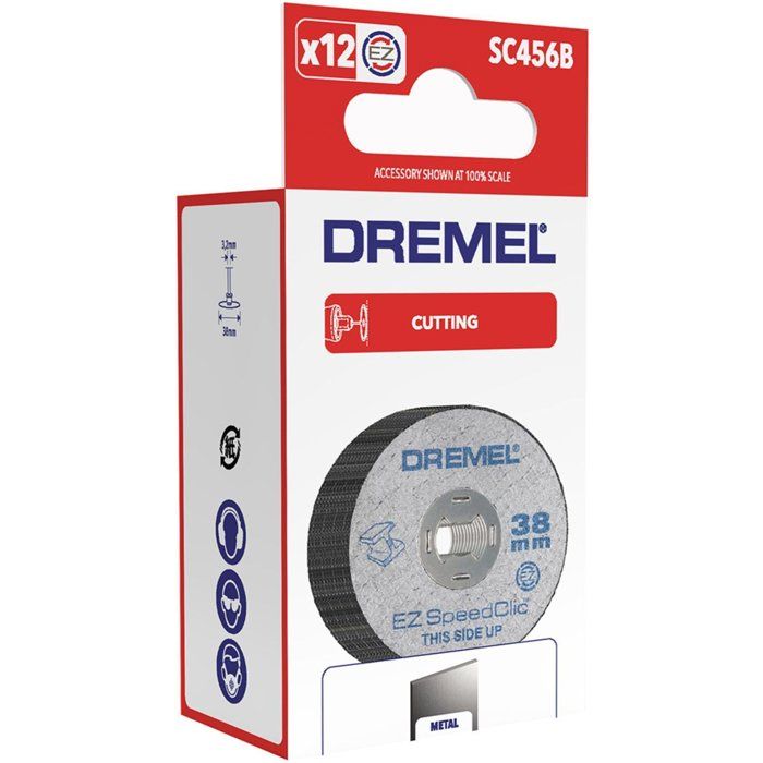 DREMEL Set of 12 EZ SpeedClic Cutting Discs - Metal Cutting - Ø 38 mm