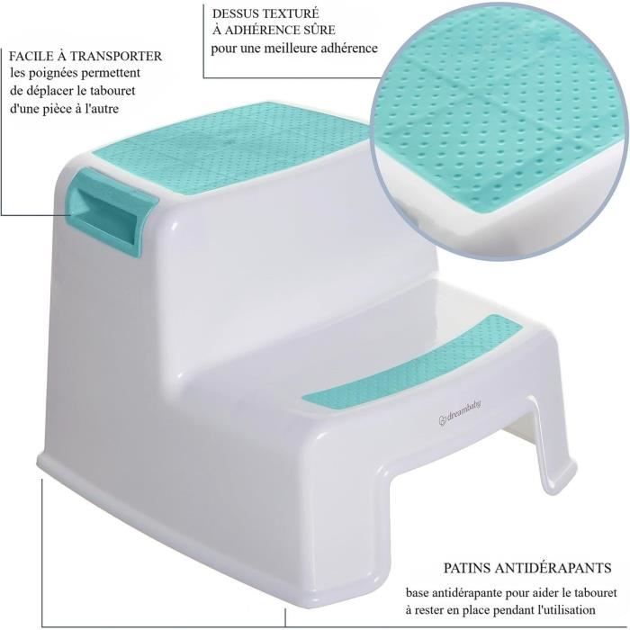 DREAMBABY - 2 Up Step Stool - Non-slip - Aqua