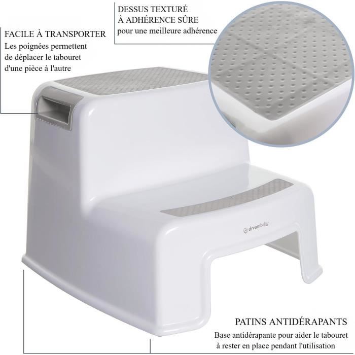 DREAMBABY - 2 Up Step Stool - Non-slip - Grey and Black