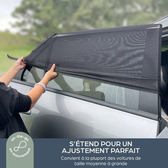 DREAMBABY Baby Sunshade - 2 Pack Mesh Window Socks - Sun and Heat Protection