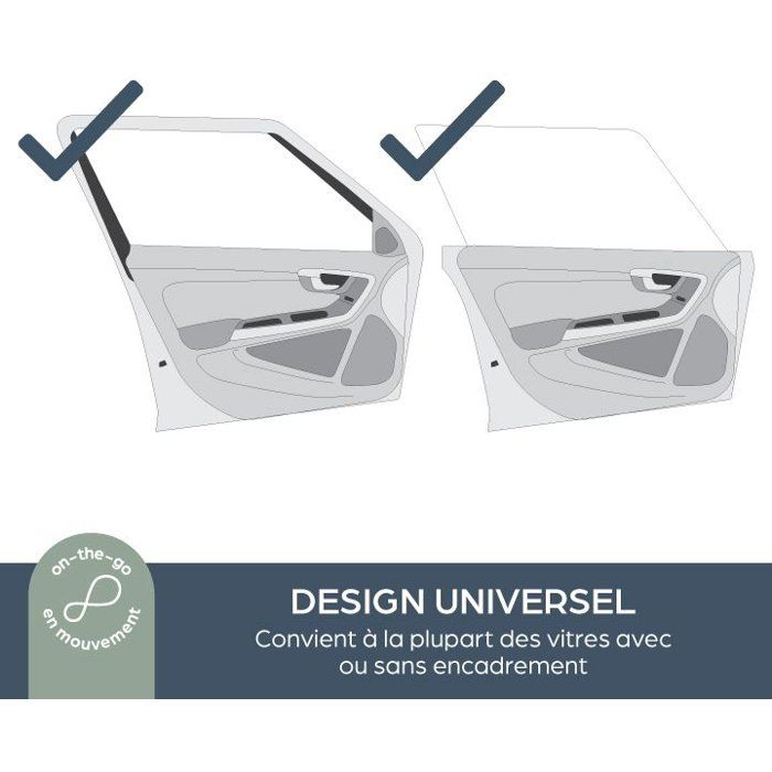 DREAMBABY Baby Sunshade - 2 Pack Mesh Window Socks - Sun and Heat Protection