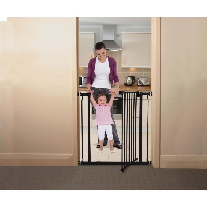 DREAMBABY Extra High Safety Gate LIBERTY - Pressure Operated - W 75/81 x H 93 cm - Black