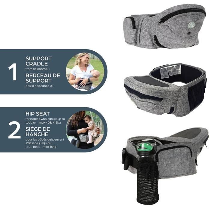 DREAMBABY Baby Carrier - Hip Seat Up & Go - Grey