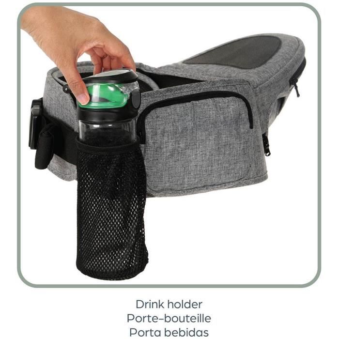 DREAMBABY Baby Carrier - Hip Seat Up & Go - Grey