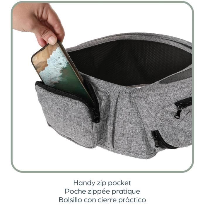 DREAMBABY Baby Carrier - Hip Seat Up & Go - Grey