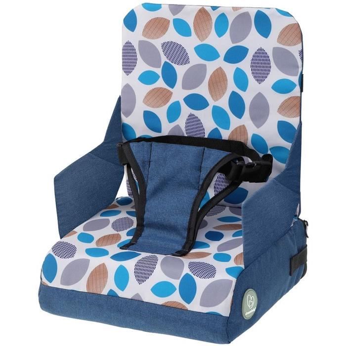 DREAMBABY Portable Feeding Booster Seat - Lightweight, Compact, Blue Leaves