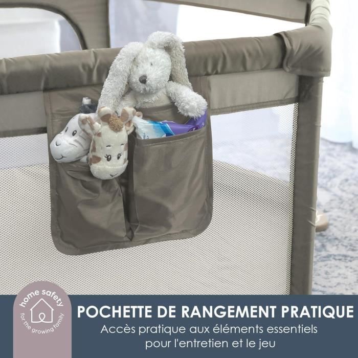 DREAMBABY - Explore Playpen - 6 Sides - Fabric Base - Ø 1.40 m - H 70 cm - Taupe