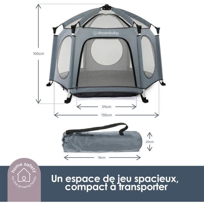 DREAMBABY - Pop-Up Adventure Playpen - Fabric - UV-Resistant - Ø 1.3 m - H 1 m