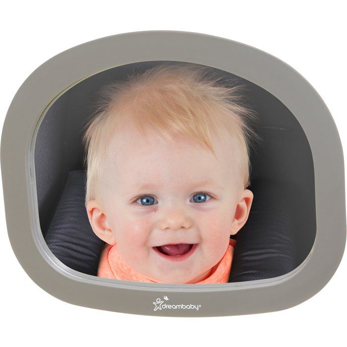 DREAMBABY - Large Rear Seat Mirror - Adjustable EZY-Fit - Wide-Angle View for Baby Safety