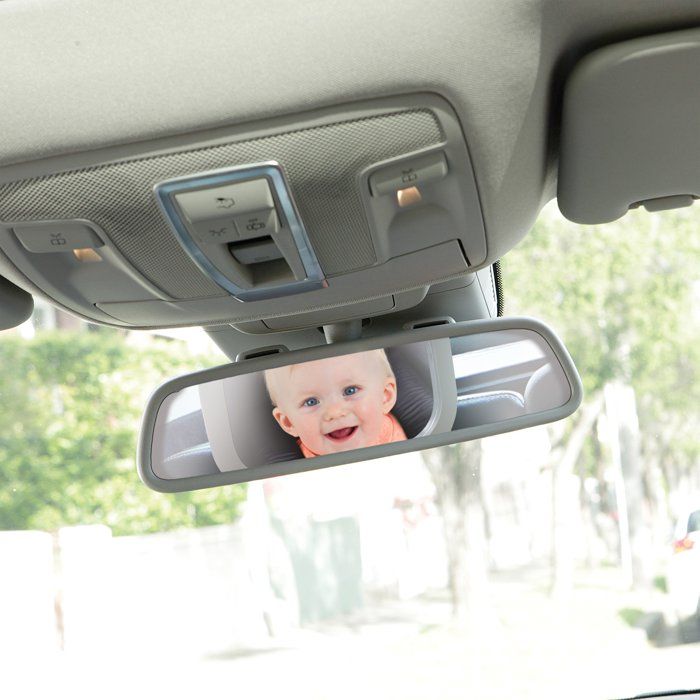 DREAMBABY - Large Rear Seat Mirror - Adjustable EZY-Fit - Wide-Angle View for Baby Safety