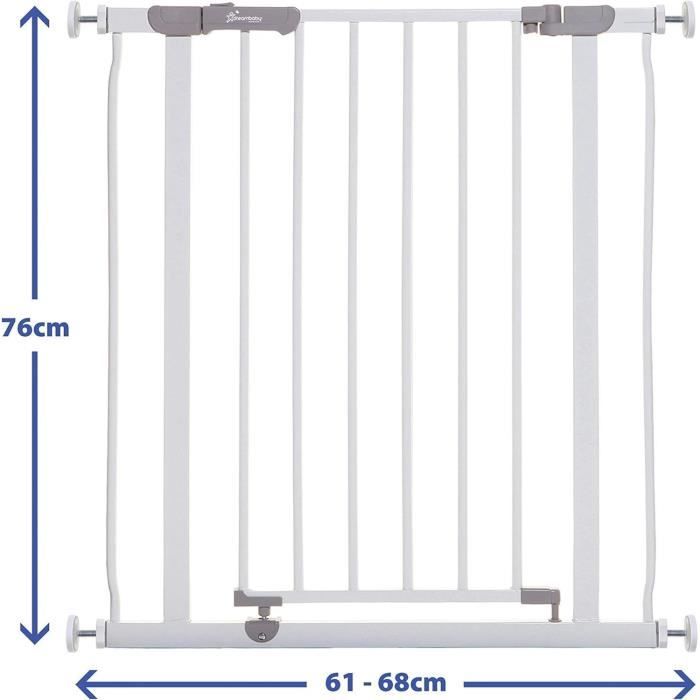 DREAMBABY Safety Gate AVA - Pressure Mounted - 61-67 x 76 cm - Double Locking - White