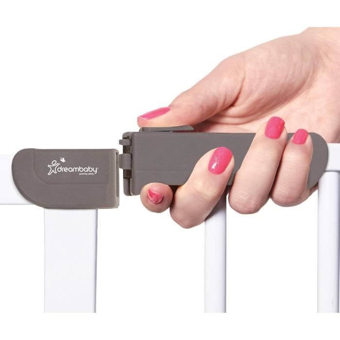 DREAMBABY Safety Gate AVA - Pressure Mounted - 61-67 x 76 cm - Double Locking - White
