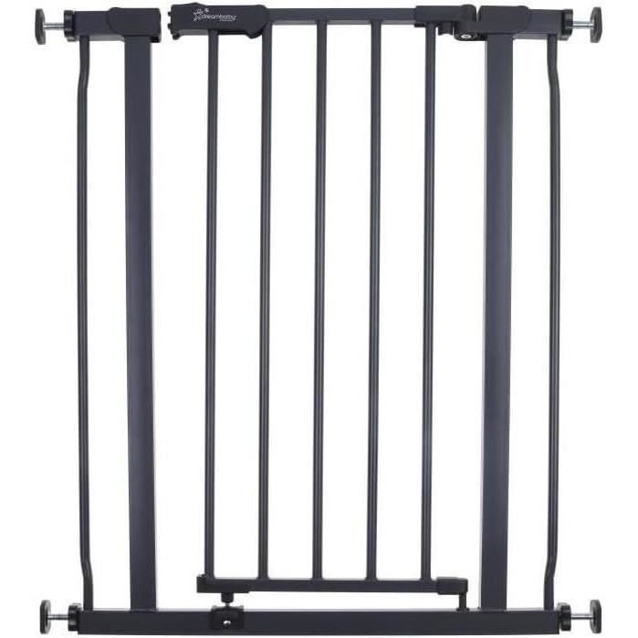 DREAMBABY Safety Gate AVA - Pressure Mounted - 61-68 x 75 cm - Double Locking - Anthracite