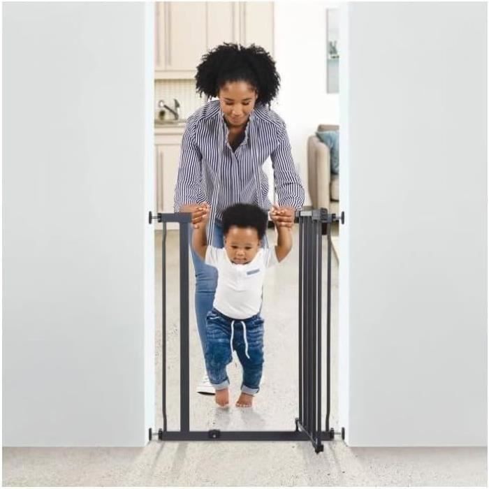 DREAMBABY Safety Gate AVA - Pressure Mounted - 61-68 x 75 cm - Double Locking - Anthracite