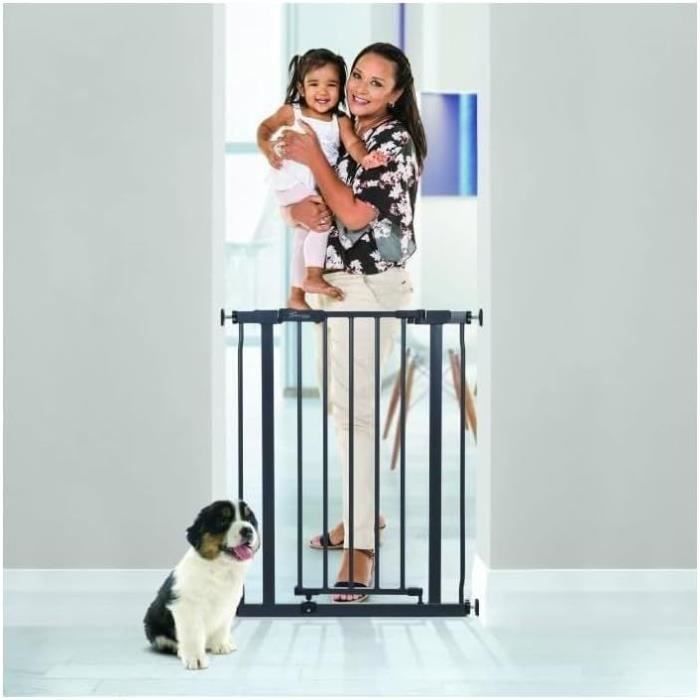 DREAMBABY Safety Gate AVA - Pressure Mounted - 61-68 x 75 cm - Double Locking - Anthracite