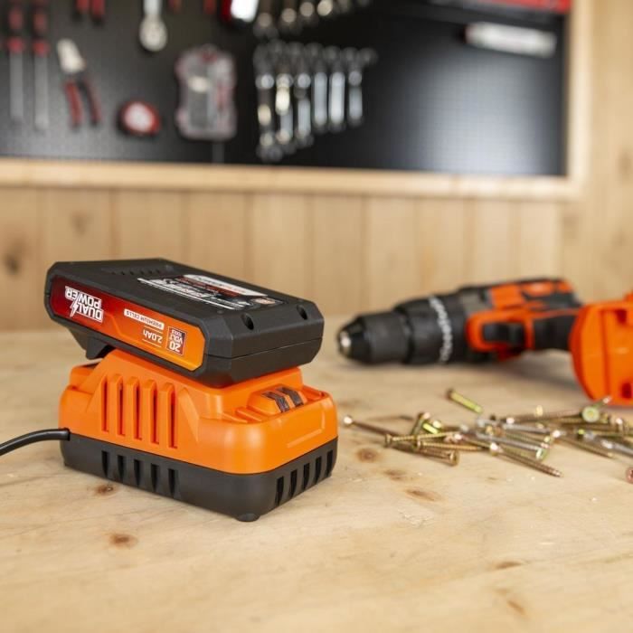 Dual Power 20V Battery 2.0Ah + Charger POWDP90620 - For Cordless Tools
