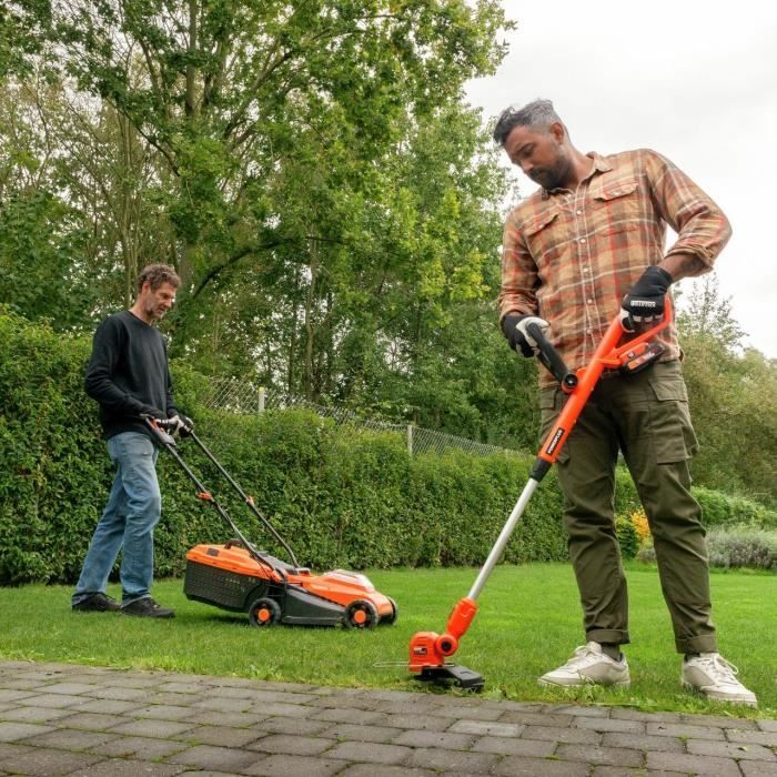 DUAL POWER POWDPGBOX25 20V Cordless Lawn Mower with Trimmer and Hedge Trimmer