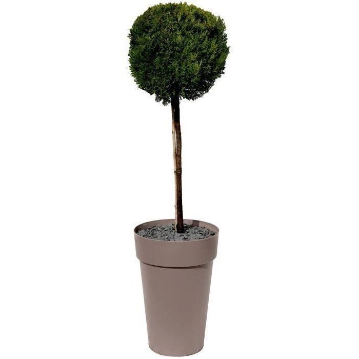EDA Tall Round Vase Tuscany 67 L Ø 46 x H.65 cm Taupe